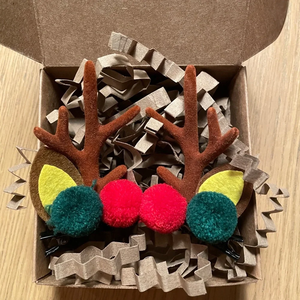 Halloween‎ & Christmas Deer Hair Clip Handmade Photo Prop